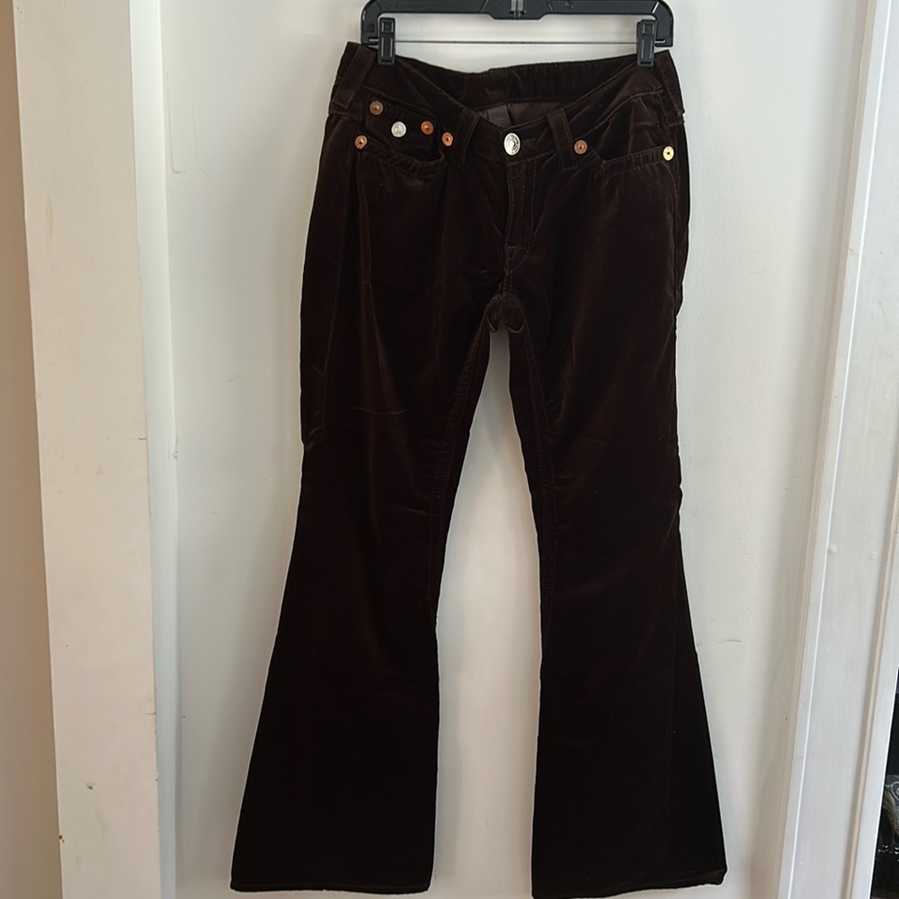 True Religion 100% cotton Velvet pants 5-pocket belt loops USA made